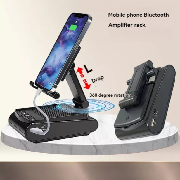 Mobile Holder with Speaker (F15) | 2-in-1 Phone Stand