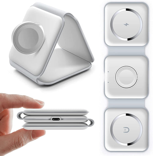 3-in-1 Wireless Charging Pad – Fast Qi Charger for iPhone, Apple Watch & AirPods