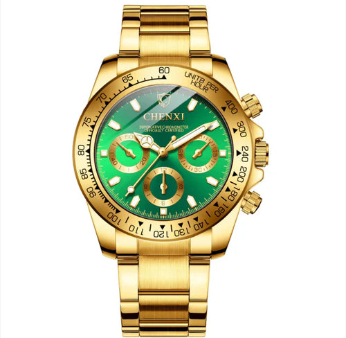 Men Stainless Steel Watch | Luxury Gold Steel Band