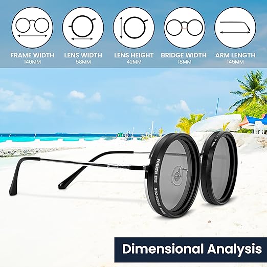 Adjustable Vision Glasses - Clear Round Metal Frame