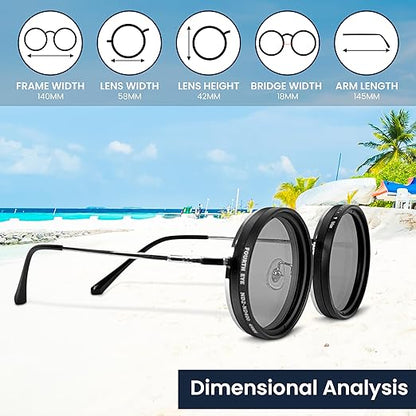 Adjustable Vision Glasses - Clear Round Metal Frame