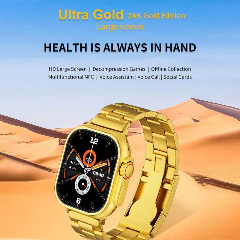 Gold Ultra Smart Watch HD Touch