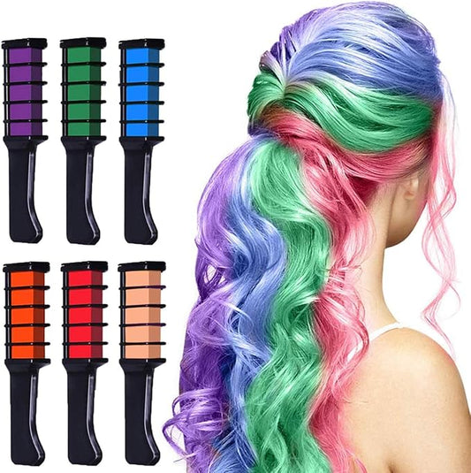 Hair Dye Comb (Pack of 6) | Temporary Hair Color Set