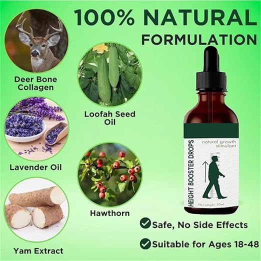 Height Booster Drops (30ml) - Bone & Growth Care for Kids