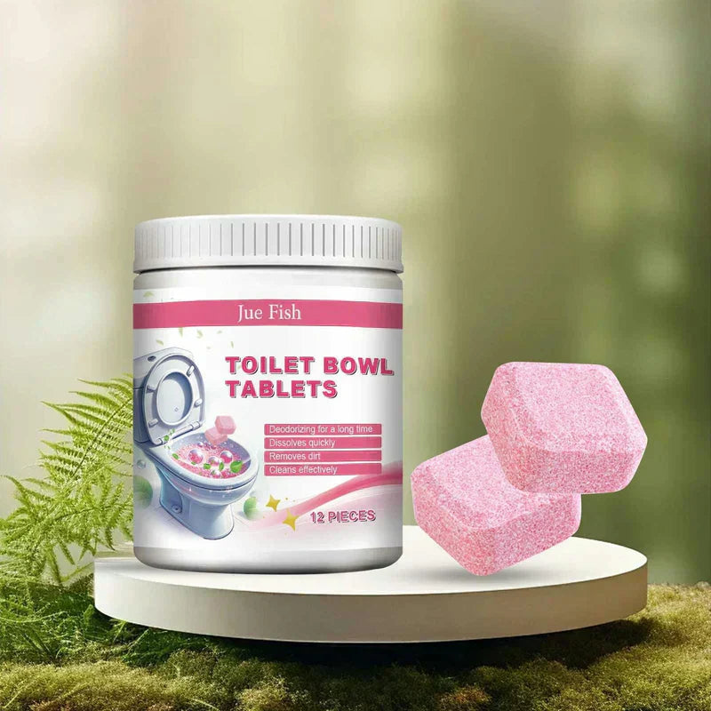 Jue Fish Toilet Bowl Tablets - 12Pcs Deodorizer Cleaner