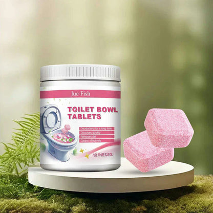 Jue Fish Toilet Bowl Tablets - 12Pcs Deodorizer Cleaner