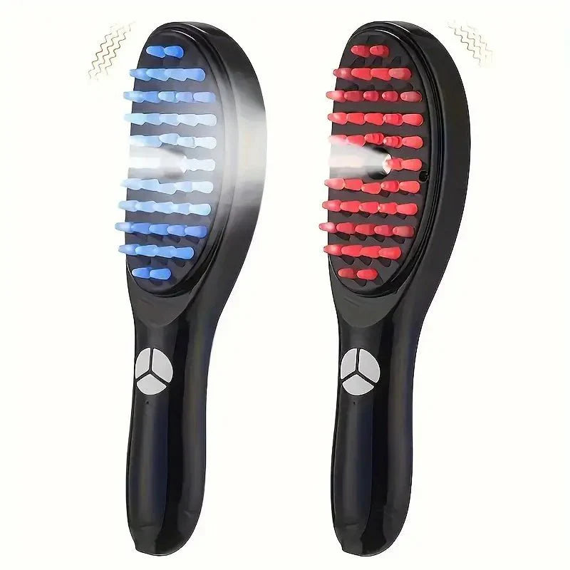 LED Hair Growth Brush - Red & Blue Light Spray Comb
