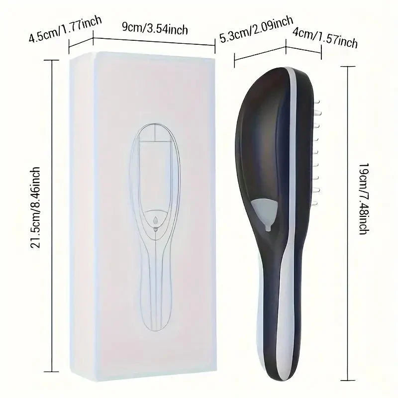 LED Hair Growth Brush - Red & Blue Light Spray Comb