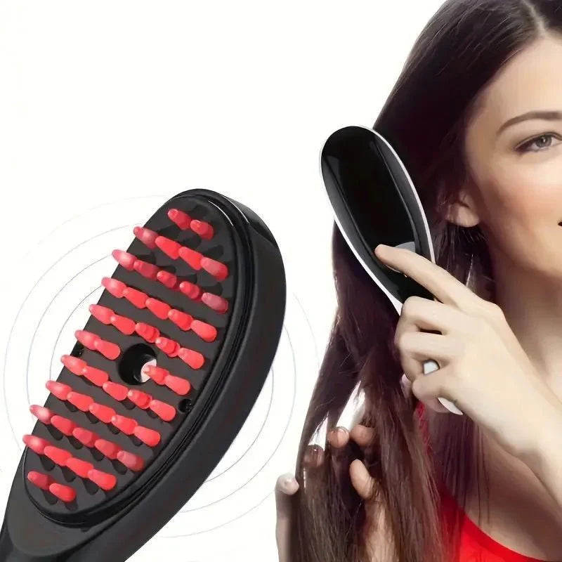 LED Hair Growth Brush - Red & Blue Light Spray Comb