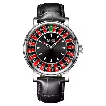 LIGE Roulette Dial Watch - Unique Quartz Men's Fashion