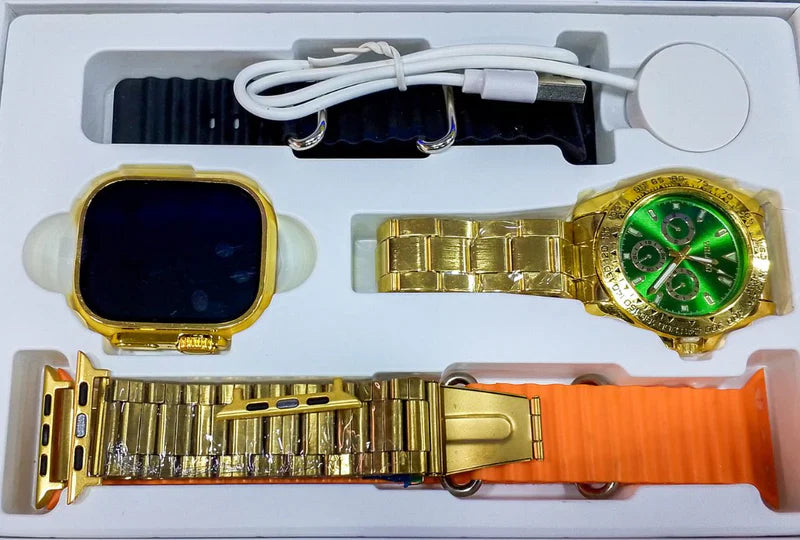 Men Stainless Steel Watch | Luxury Gold Steel Band