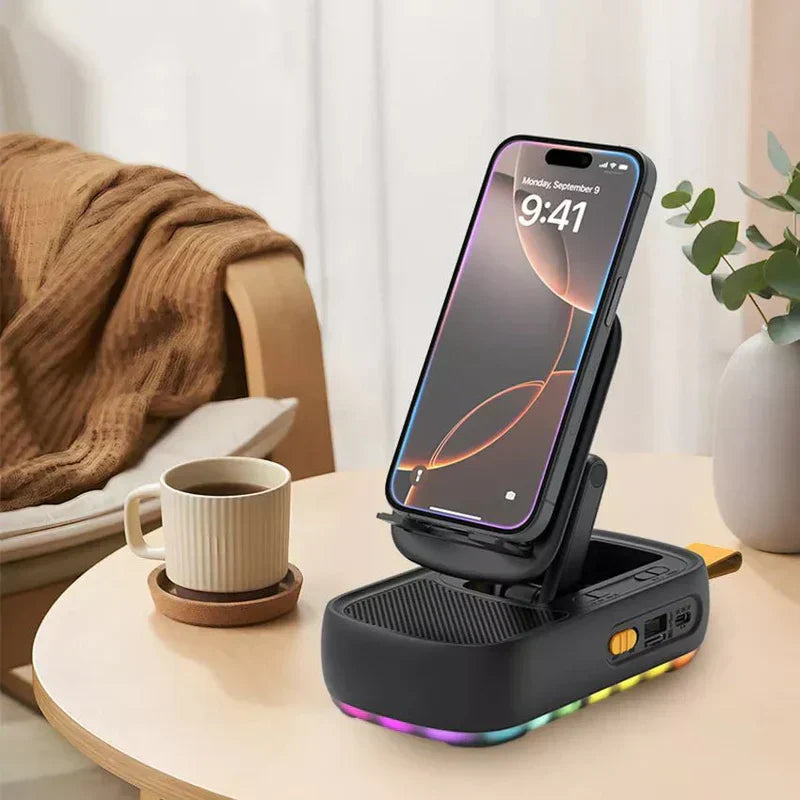 Mobile Holder with Speaker (F15) | 2-in-1 Phone Stand