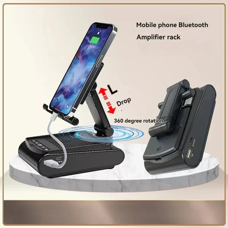 Mobile Holder with Speaker (F15) | 2-in-1 Phone Stand