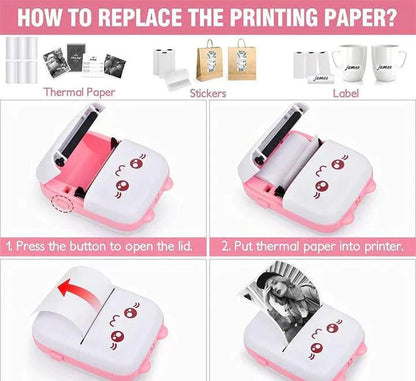 Mini Pocket Thermal Printer | Wireless Bluetooth Printer
