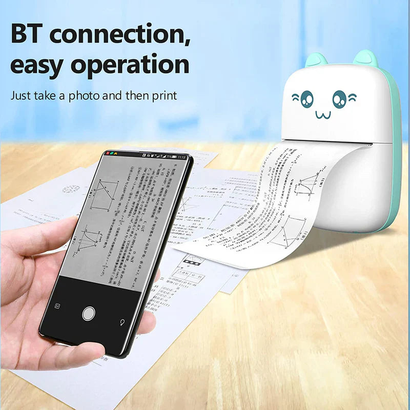 Mini Pocket Thermal Printer | Wireless Bluetooth Printer