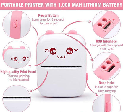 Mini Pocket Thermal Printer | Wireless Bluetooth Printer