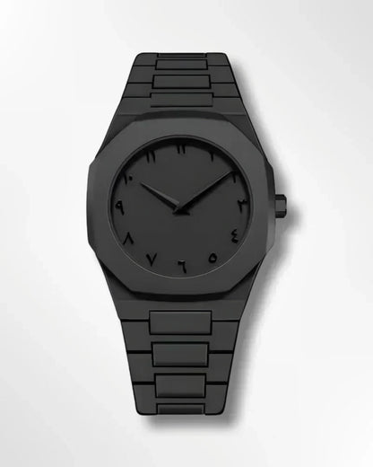 Stainless Steel Arabic Dial Quartz Watch for Men