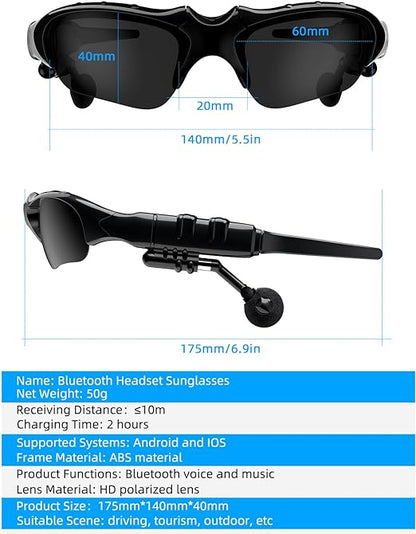 Wireless Bluetooth Sunglasses Headset
